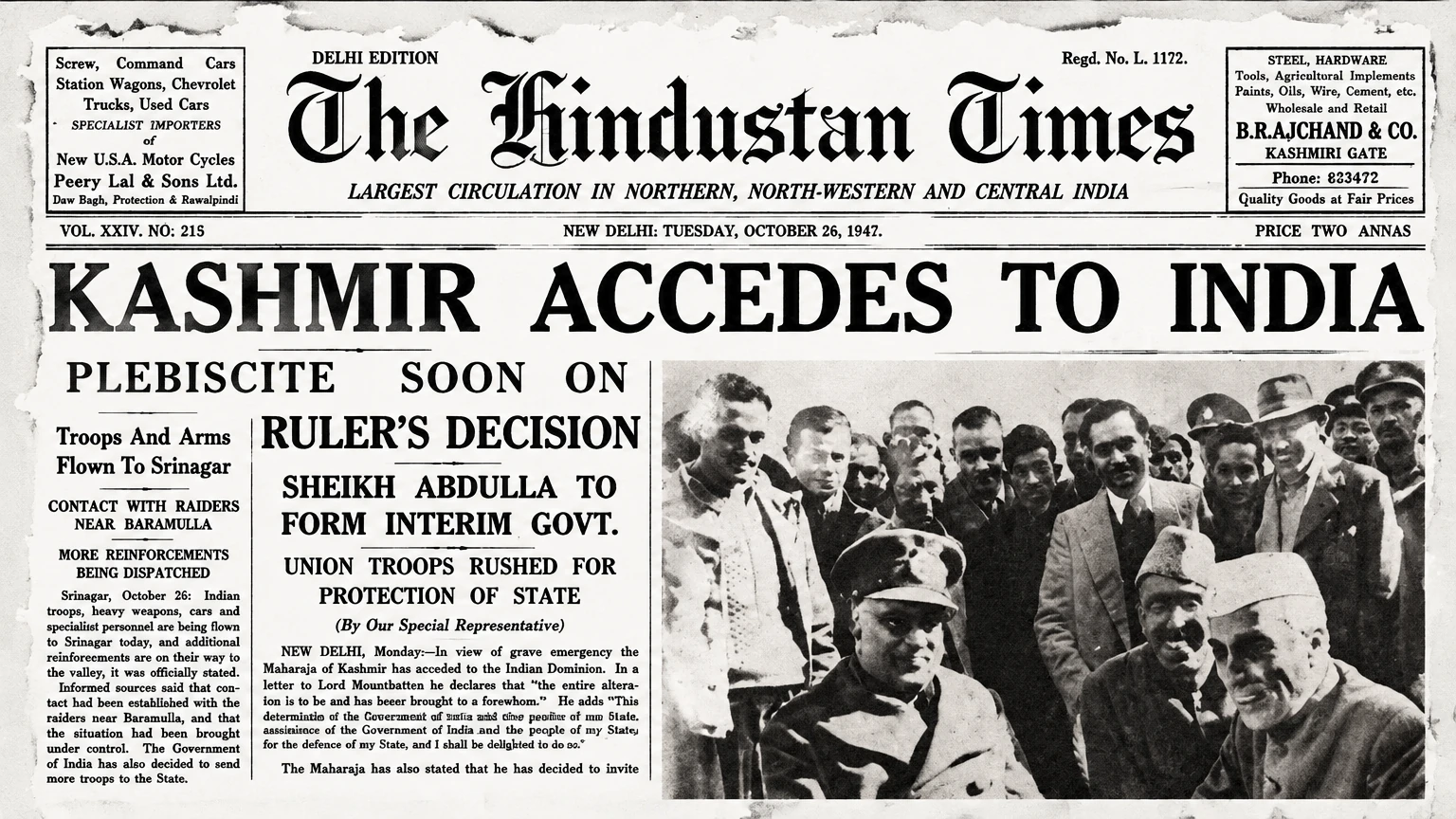 What Was the Traditional U.S. Position on Kashmir?
